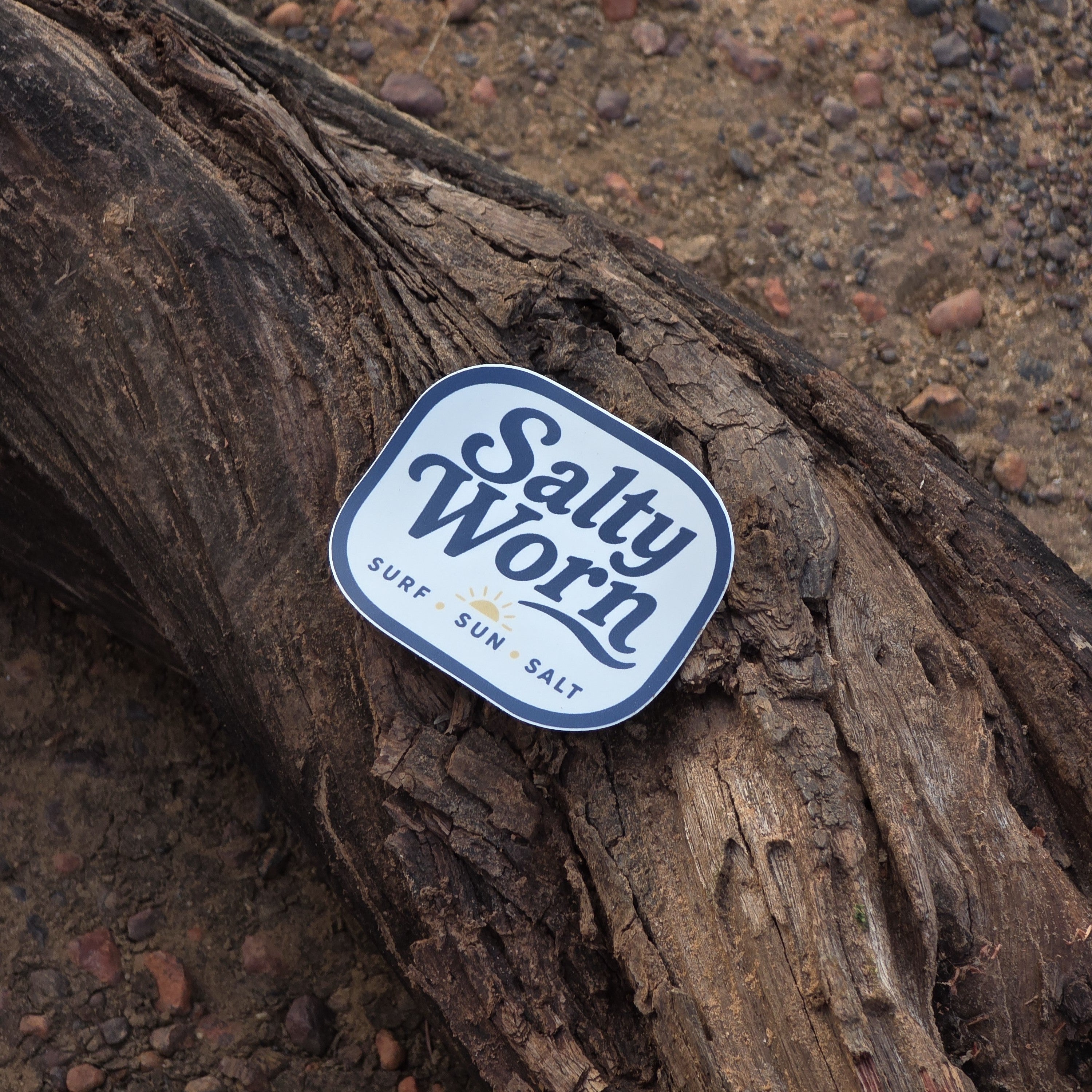 Salty Worn Surf Sun Salt Sticker