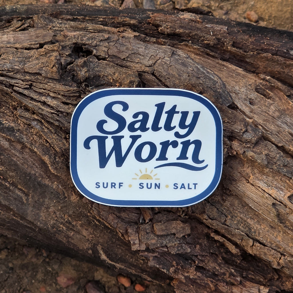 Salty Worn Surf Sun Salt Sticker