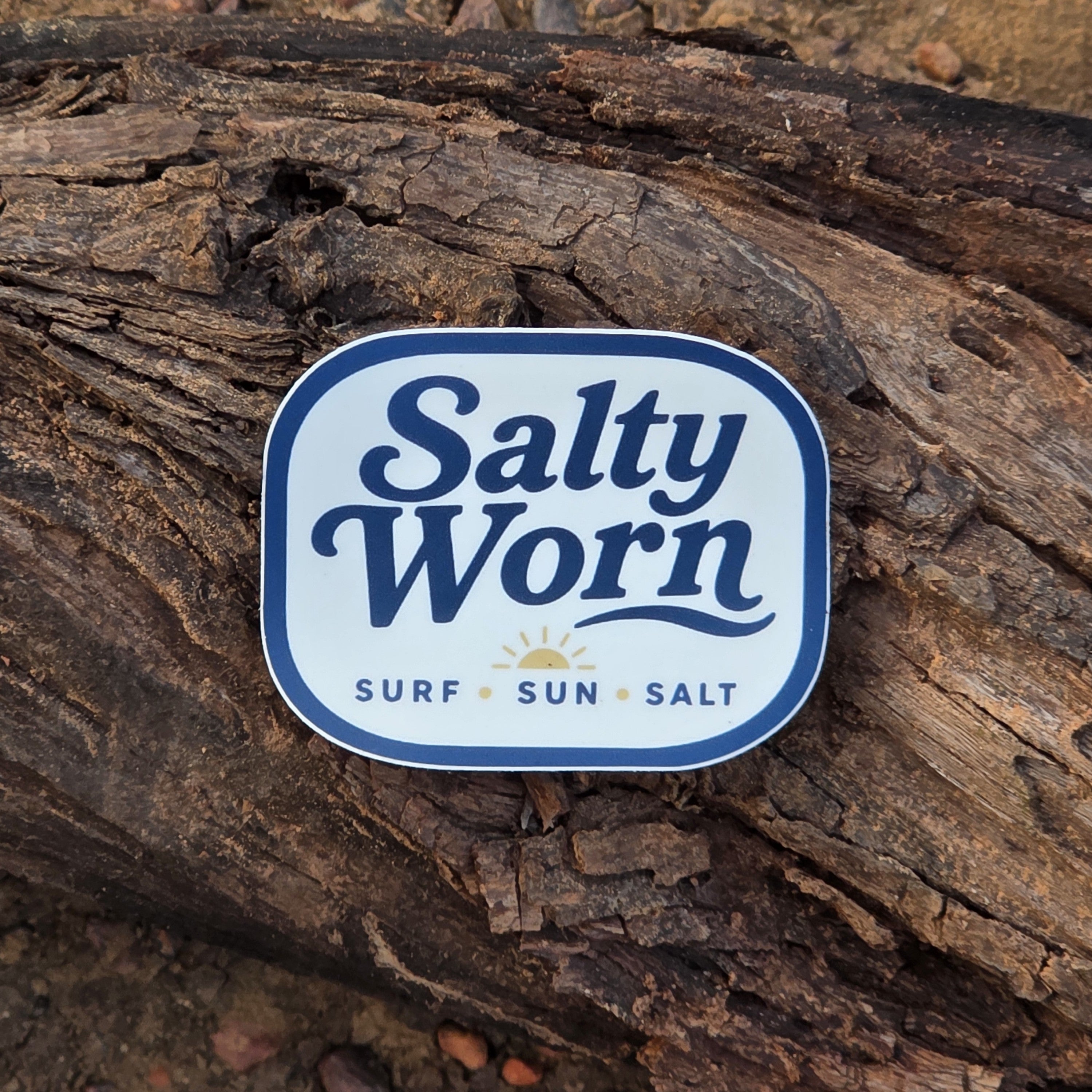 Salty Worn Surf Sun Salt Sticker