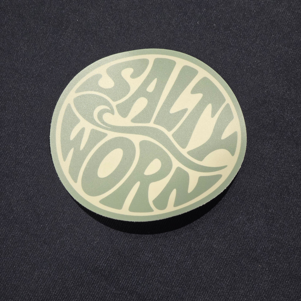 Round Salty Worn Sticker