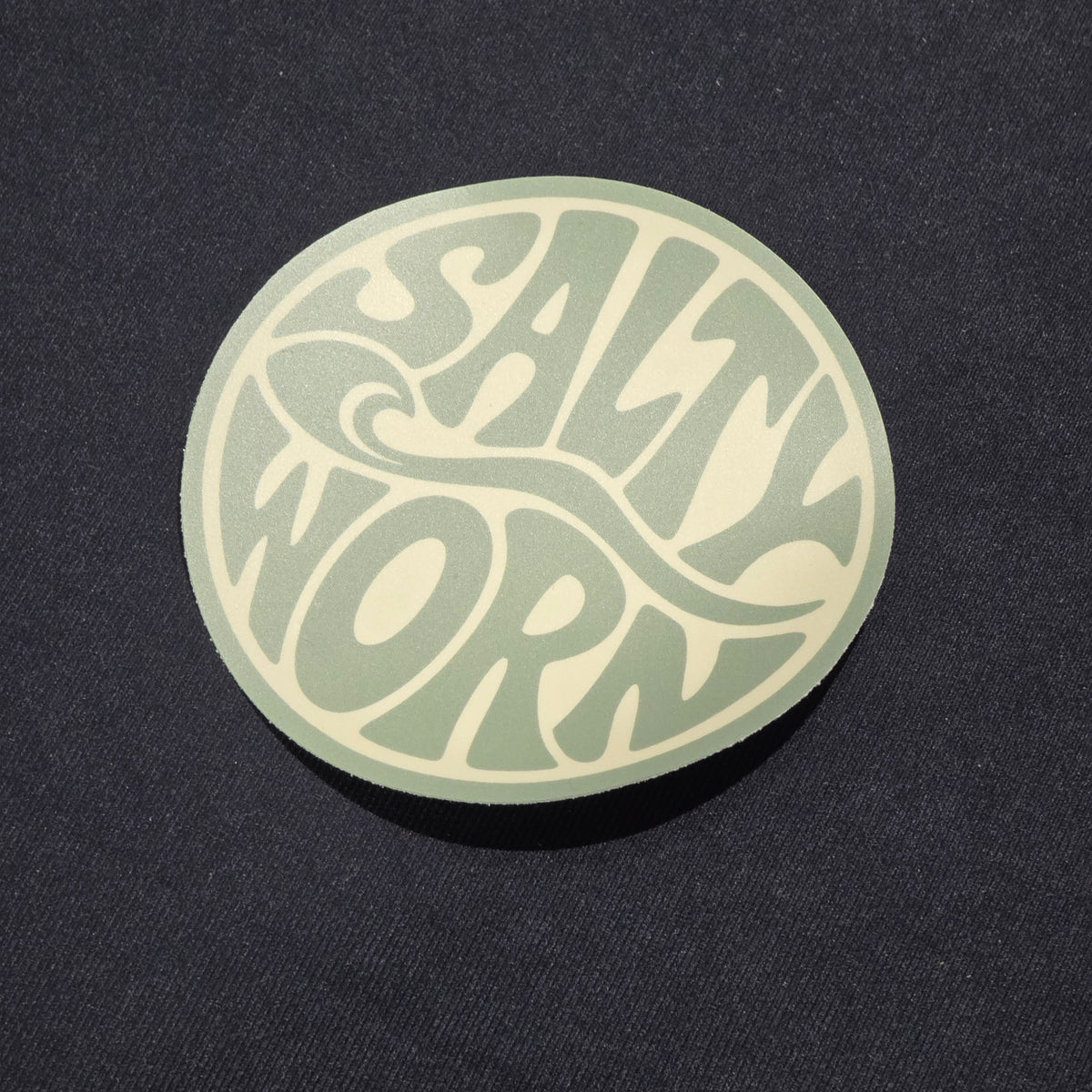 Round Salty Worn Sticker